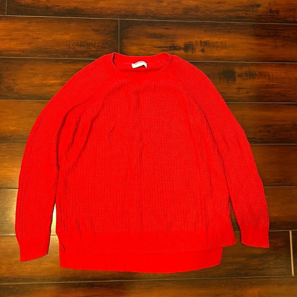 Bright red old navy sweater